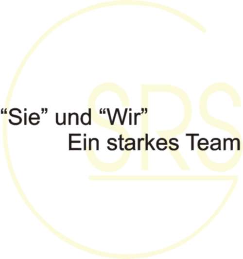 Logo der Firma mit dem Slogan: Sie und Wir - ein starkes Team